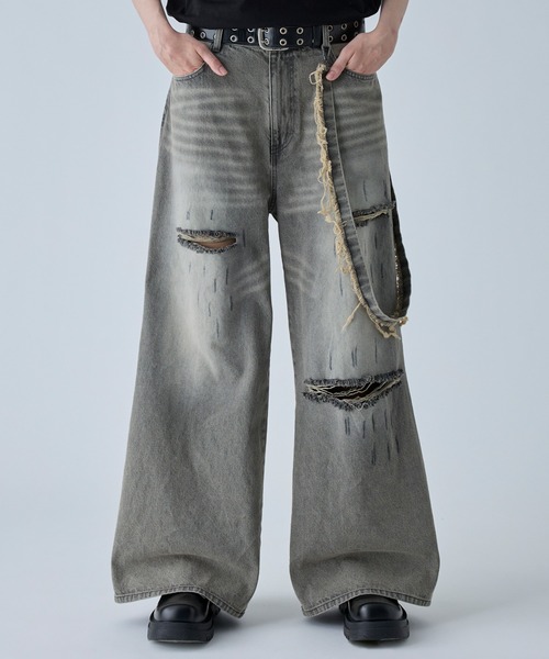 90s   ワイドジーンズ 極太 ヴィンテージ VELNUS ワイドパンツ ジーンズ 「VELNUS」「12oz」 Vintage design
