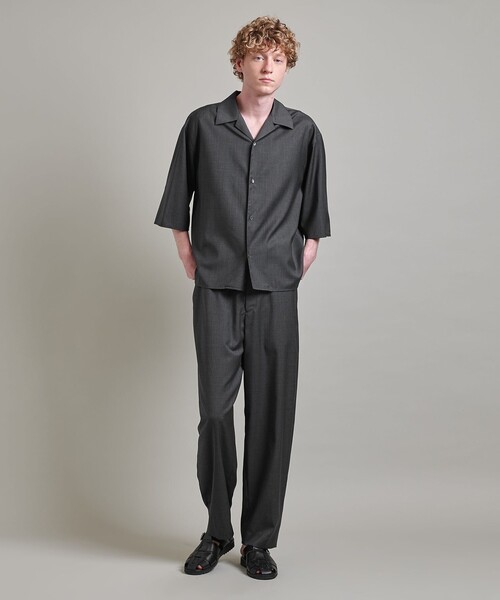 LOEFF シャツ 「LOEFF」トロピカルウール オープンカラー MEN'S
