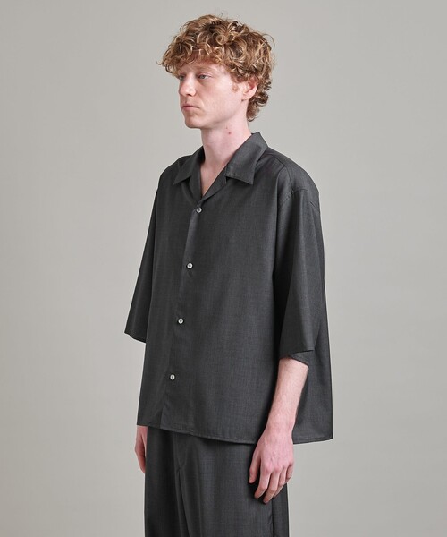 LOEFF シャツ 「LOEFF」トロピカルウール オープンカラー MEN'S