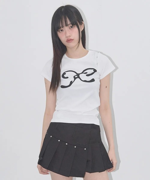 tシャツ A'GEM/9 × .kom 「 FANCY CLUB/ファンシークラブ」 ETERNAL STUD TEE/エターナル スタッド TEE