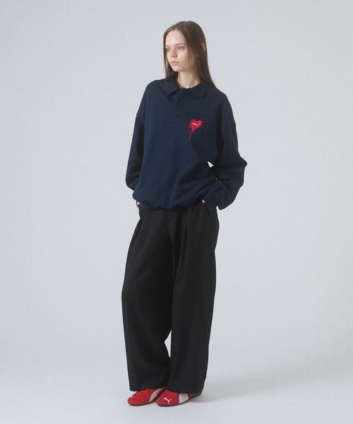トレーナー スウェット 「UNISEX」ピグメントルーズポロ レディース メンズ codegraphy トレーナー スウェット CGP arch logo color
