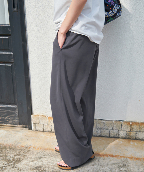 【新品未使用】スピックアンドスパン　ドライストレッチイージーパンツ　グレー36 Spick＆Span パンツ 「追加」ドライストレッチイージーパンツ