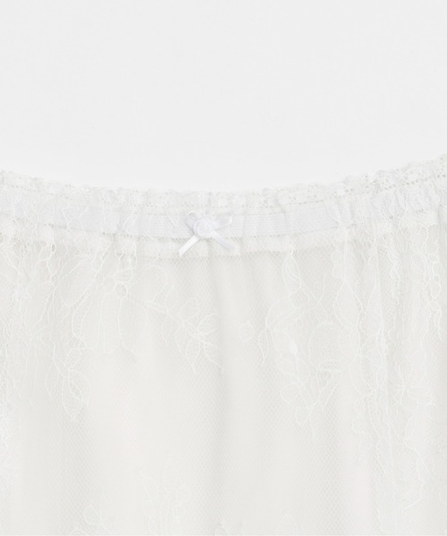 MAISON SPECIAL ホワイトレースロングスカート MAISON SPECIAL スカート Lace Fabric Docking Skirt/レース