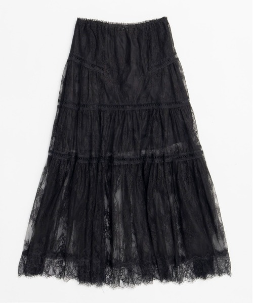 MAISON SPECIAL スカート Lace Tiered Skirt/レースティアード