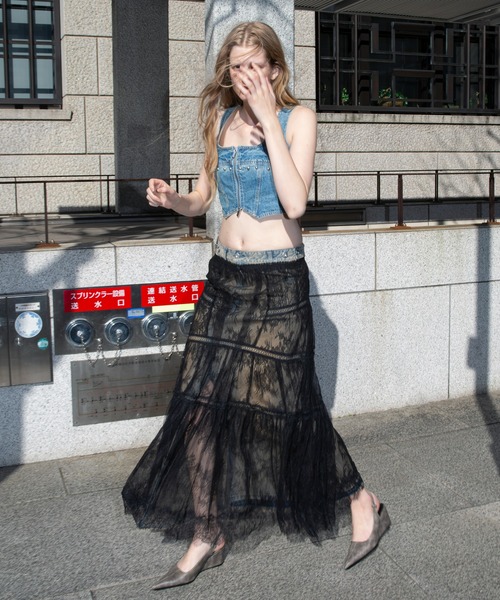 Maison Special スカート MAISON SPECIAL スカート Satin Bias Skirt/サテンバイアス