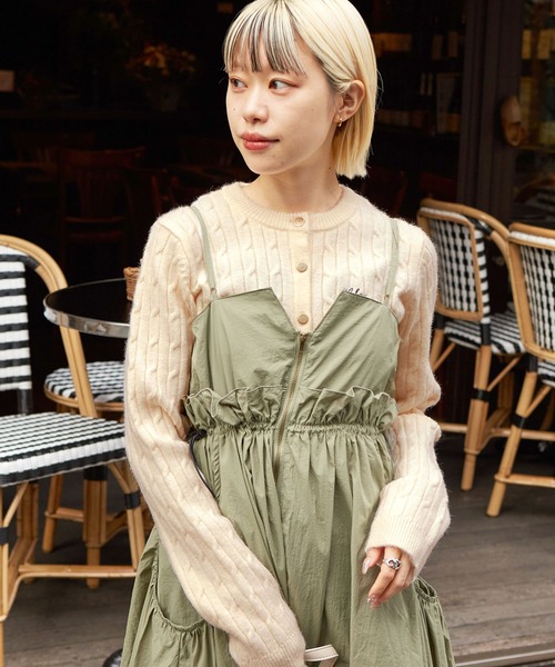 「w closet」 ニットカーディガン FREE アイボリー レディース_画像7