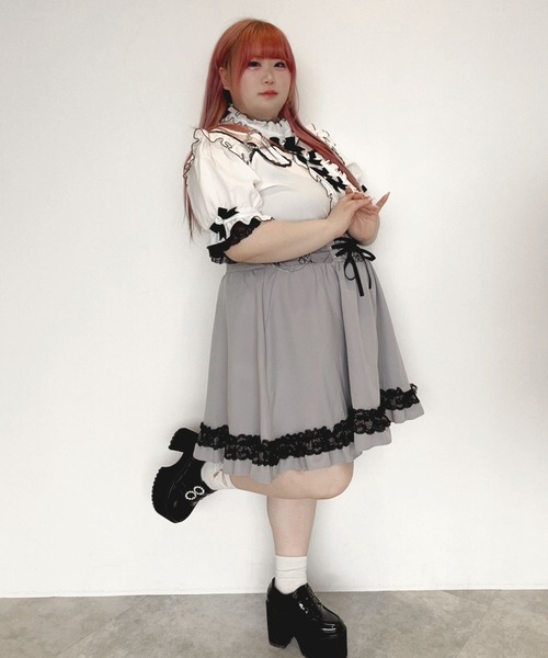 ブラウス シャツ ハートベルトチョーカービジューブラウス レディース DearMyLove ブラウス シャツ ハートベルトチョーカービジュー