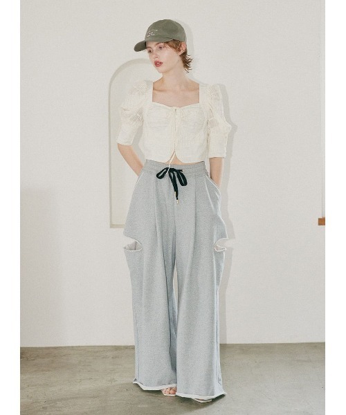 COEL スウェットパンツ ジャージ ダメージスウェットパンツ レディース