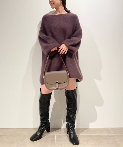 SNIDEL（スナイデル） ニットワンピース FREE パープル レディース