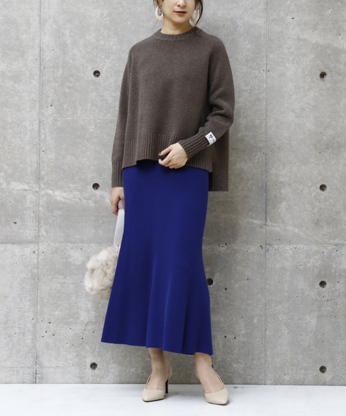 「Liesse」 ニットスカート FREE ブルー レディース_画像9