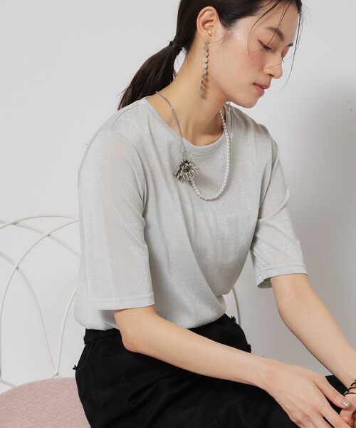 tシャツ 「あると便利！／ラメ」半袖Tシャツ レディース