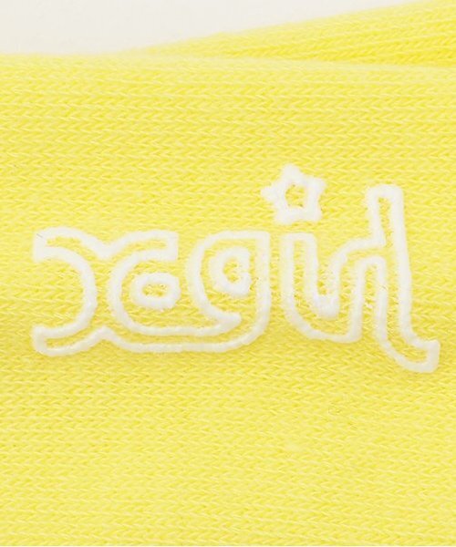 X-girl Stages 靴下 ナンバリングロゴラインクルーソックス