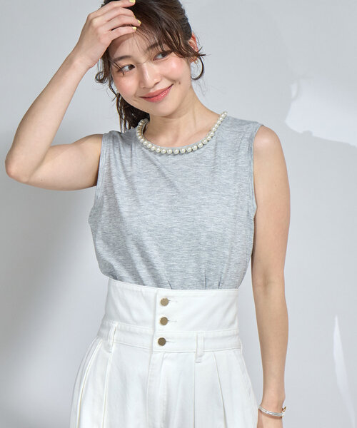La boutique BonBon ノースリーブ チュニック 38 La boutique Bonbon タンクトップ ノースリーブ 「miki監修