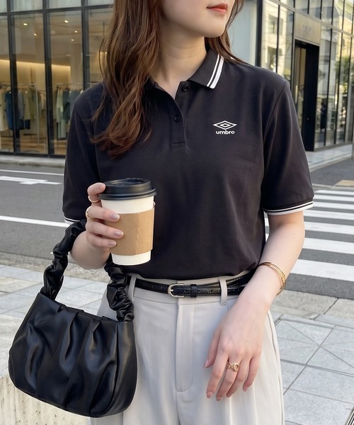 黒刺繍ロゴポロシャツ BLACK Scandal Yohji Yamamoto(ブラックスキャンダルヨウジヤマモト