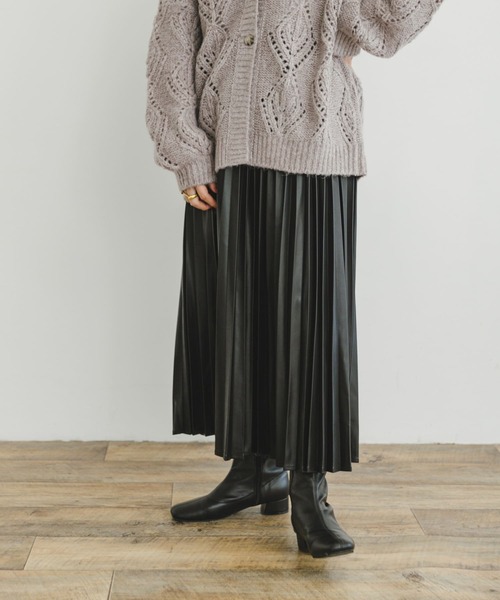 「ITEMS URBANRESEARCH」 プリーツスカート FREE ブラック レディース_画像2