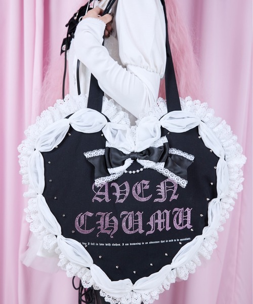 aven chumu ハート型トートバッグ　AVENCHUMU AVENCHUMU トートバッグ Love heart's cake tote bag レディース