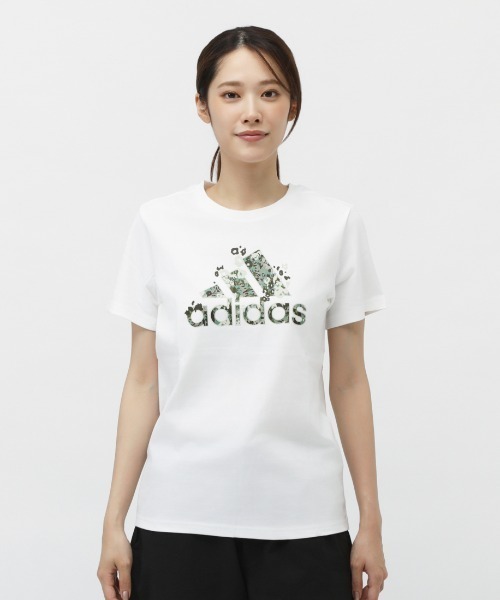 adidas（アディダス） adidas tシャツ 半袖 フローラル バッジ オブ