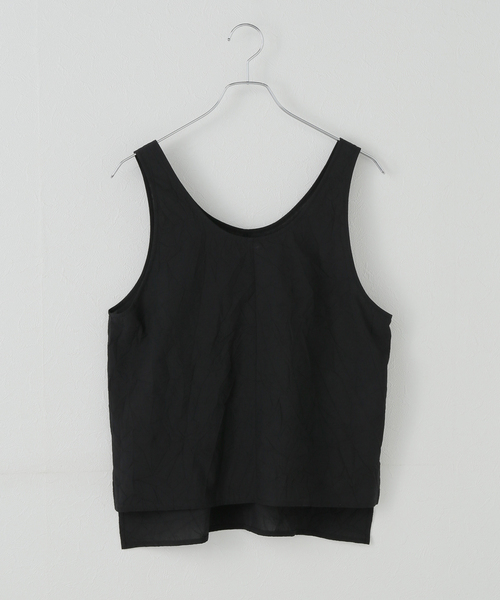 ATON エイトン☆ノースリーブ タンクトップ 60 FRESCA 黒 01 FRESCA SINGLE JERSEY | TANK TOP – ATON | エイトン