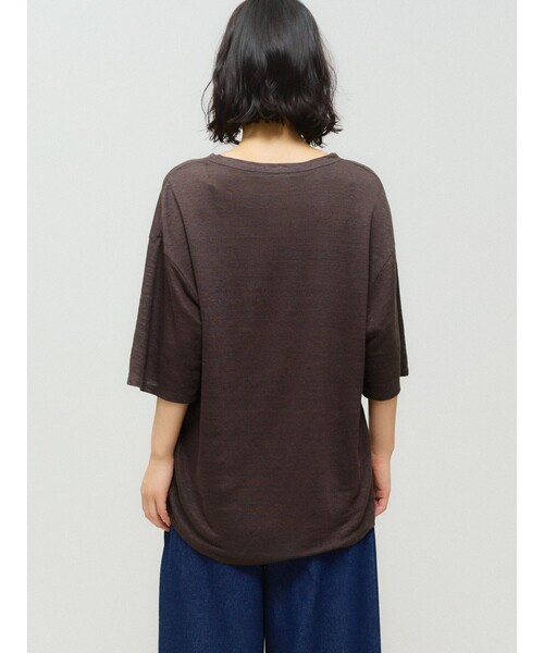 tシャツ MIDIUMISOLID for Ladies ハーフスリーブリネンワイドプルオーバー レディース MARcourt｜MIDIUMISOLID for Ladies ハーフスリーブリネンワイド