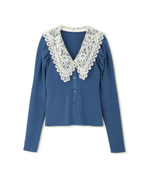 「JILL STUART」 ニットカーディガン FREE ブルー レディース