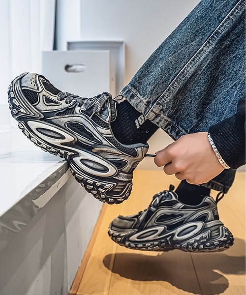 靴 M.39.N.77 shoes365 スニーカー 「SHOES 365」厚底凹凸ダッド