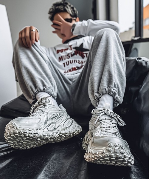 shoes365 スニーカー 「SHOES 365」厚底凹凸ダッドスニーカー メンズ