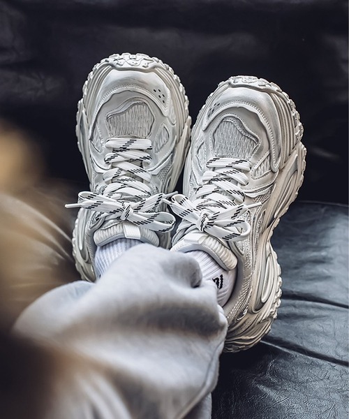 shoes365 スニーカー 「SHOES 365」厚底凹凸ダッドスニーカー メンズ