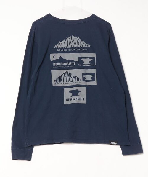 「MOUNTAIN SMITH」 長袖Tシャツ MEDIUM ネイビー メンズ