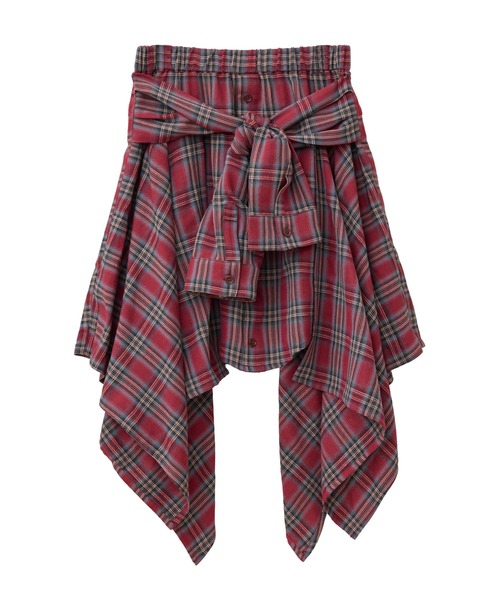 Candy Stripper スカート CHECK SHIRT WRAP : ZOZOTOWN Yahoo!店