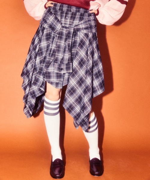 Candy Stripper スカート CHECK SHIRT WRAP : ZOZOTOWN Yahoo!店
