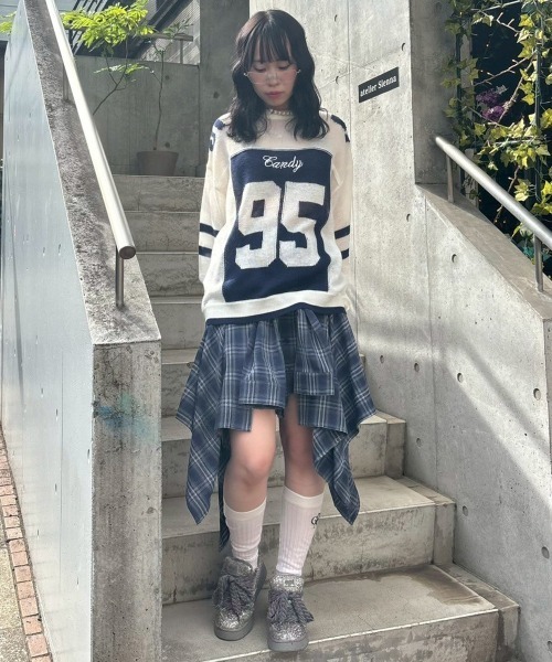 むぎ 様 ♡ Check ＆ STRIPE Candy Stripper スカート CHECK SHIRT WRAP : ZOZOTOWN Yahoo!店