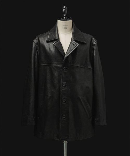 ADAM ET ROPE'（アダムエロペ） カバーオール ウォッシュド ラムレザー