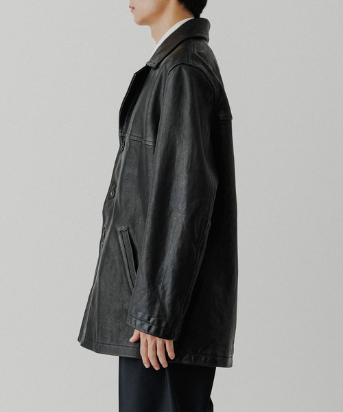 ADAM ET ROPE'（アダムエロペ） カバーオール ウォッシュド ラムレザー