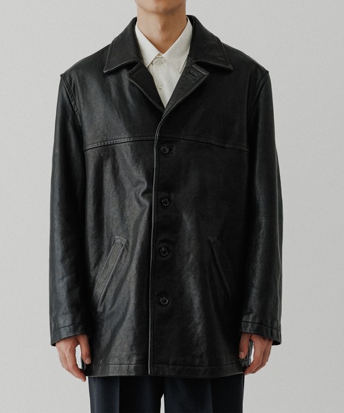 ADAM ET ROPE'（アダムエロペ） カバーオール ウォッシュド ラムレザー