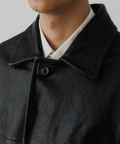 ADAM ET ROPE'（アダムエロペ） カバーオール ウォッシュド ラムレザー