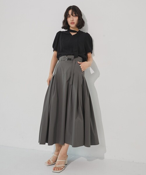United Tokyo フレアスカート UNITED TOKYO スカート 「完売間近！」アシメギャザーフレア