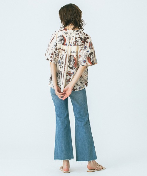 HLAADA ブラウス シャツ (HLAADA for ROSEBUD)BANDANA TUCK SHIRT