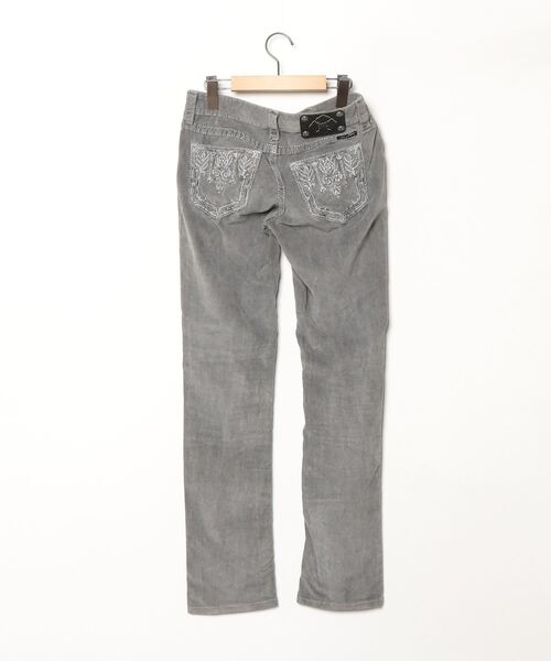 「Miss Me」 ビジューコーデュロイパンツ 25 グレー レディース_画像2