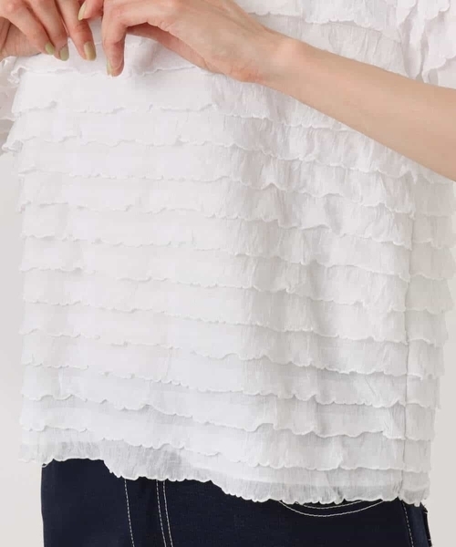 MK MICHEL KLEIN（エムケー ミッシェルクラン） tシャツ ミニフリル