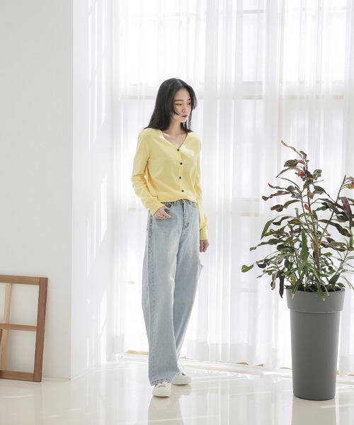 「UNE MANSION」 ダメージ加工デニムパンツ MEDIUM ブルー レディース