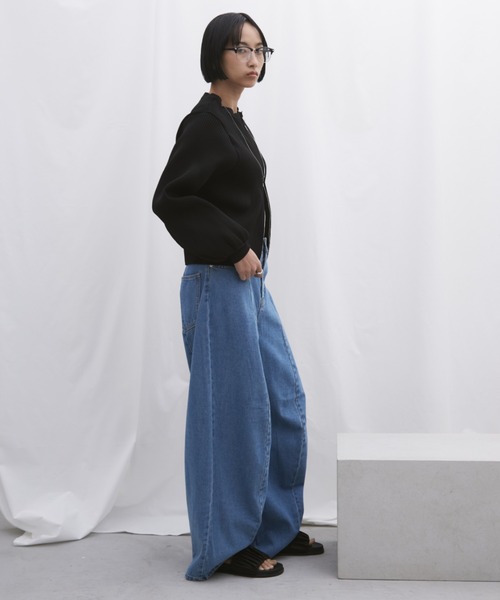 「Aunt Marie's」 加工デニムパンツ M ライトブルー レディース