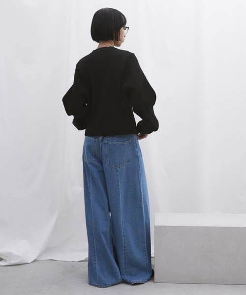 「Aunt Marie's」 加工デニムパンツ M ライトブルー レディース
