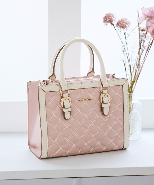 【FILL IN THE BLANK】セーフティピンスクエアバッグ ベージュ セーフティピンスクエアバッグ / Safety Pin Square Bag (beige