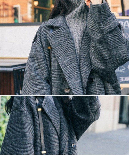 R10 様ENFOLD グレンチェック オーバーサイズロングコート M R10 様ENFOLD グレンチェック オーバーサイズロングコート M ENFOLD