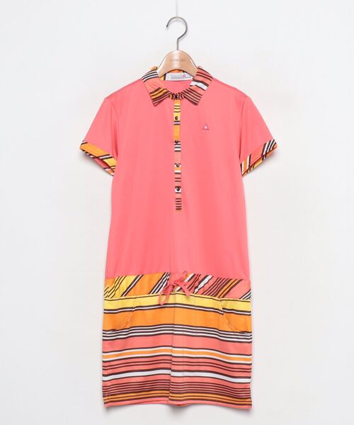 LE COQ SPORT 新品 ワンピース le coq sportif（ルコックスポルティフ） 半袖ワンピース M レッド