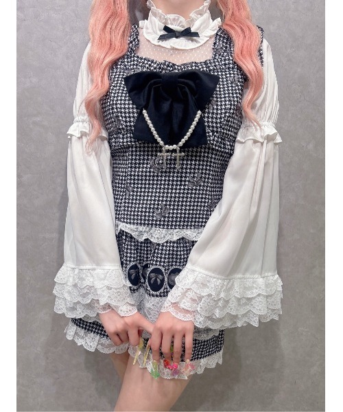 Ank Rouge（アンクルージュ） ワンピース 千鳥とリボンとケーキの