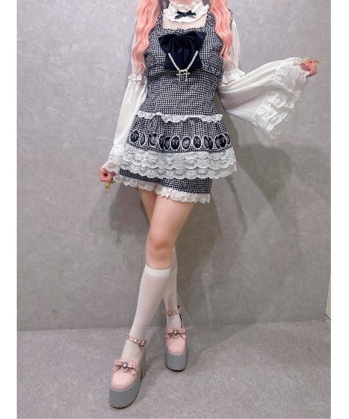 Ank Rouge（アンクルージュ） ワンピース 千鳥とリボンとケーキの