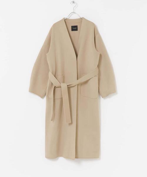 コート アウター カラーレスリバーロングコート レディース : ZOZOTOWN