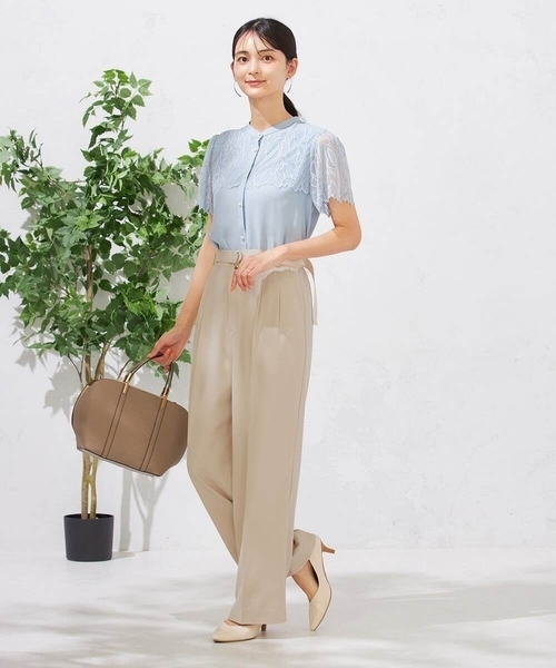 「a.v.v」 半袖ブラウス 34 ラベンダー レディース_画像4