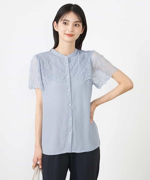 「a.v.v」 半袖ブラウス 34 ラベンダー レディース_画像7